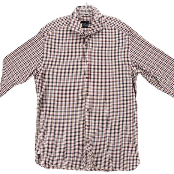 SUITSUPPLY Ford Washed Shirt Cotton Two Ply Check EXTRA SLIM FIT Size 43 - 17 - Picture 3 of 10